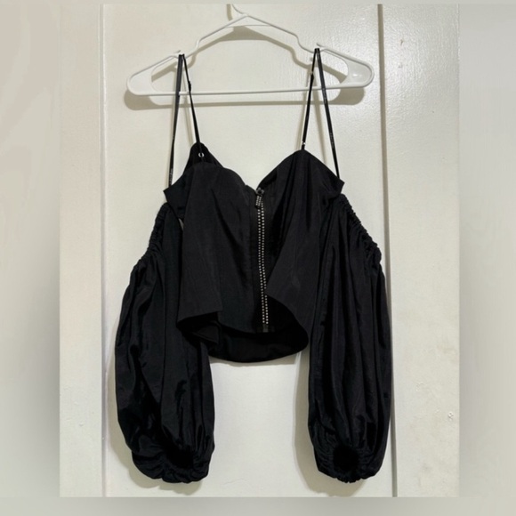 For Love & Lemons CELESTE MOIRE TOP size small - Picture 4 of 6